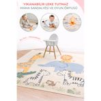 Evdek Water Repellent,Yer/ Mama Sandalyesi Altı,Aktivite,Yemek ve Oyun Örtüsü 6EMD3