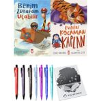 Evdeki Kocaman Kaplan ve Benim Zürafam Uçabilir 2li Set