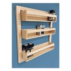 Evdekka 60X60 Cm Ahşap Duvar Saksılık - 10 Cm Raf Derinliği - 3 Katlı Dekoratif Çiçeklik Ve Mutfak Rafı