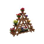 Evdekka Masif Ahşap 4 Katlı Merdiven Çiçeklik - Bahçe Balkon Standı 120X120 Cm