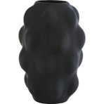 Evdema SİYAH KABARCIK CAM VAZO 1 21,5*21,5*32 CM