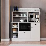 Evdemo Barista Beyaz Kahve Köşesi Çok Amaçlı Dolap
