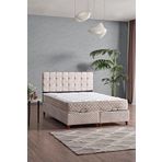 Evdemo Bengü Çift Kişilik Baza Başlık Yatak Seti Krem 150x200 cm