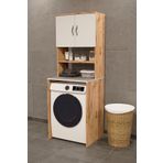 Evdemo Çamaşır Makinesi Üstü Banyo Dolabı Rafı Atlantik Çam