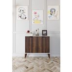 Evdemo Elegant 2 Kapaklı Dekoratif Konsol Barok Ceviz Beyaz