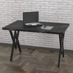 Evdemo Koza Çalışma Masası Mermer - Y: 72 cm D: 65 cm G: 120 cm - Siyah - Beyaz