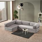 Evdemo Legom Petek Yatak Olabilen Çok Amaçlı L Koltuk Gri