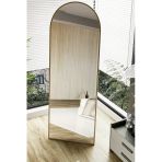 Evdemo Pamir Gold Metal Çerçeveli Ayaklı Oval Boy Aynası 180x60 Cm