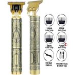 Evden Çarşı Gold Uçlu Vintage Şarjlı Traş Makinesi Saç Sakal Ense Çizim Vucüt Kılı Tıraş Makinası