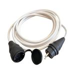 Evden Elektrikli Araba Şarj Uzatma Kablosu Topraklı%100 Bakır 3x2.5mm (BEYAZ, 1 METRE)
