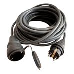 Evden Elektrikli Araba Şarj Uzatma Kablosu Topraklı%100 Bakır 3x2.5mm (SİYAH, 50 METRE)