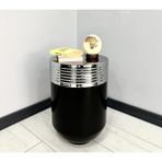 Evden İste Elegant Dekoratif Krom Darbuka Parlak Siyah Sehpa 60 cm