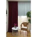 Evdepo Home Deniz Soft Pileli Fon Perde Bordo (446544119) Bordo