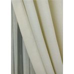 Evdepo Home Ekru Düz Renk Pileli Keten 1-2.5 Normal Pile Tek Kanat 220x250 cm Fon Perde