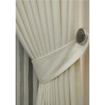 Evdepo Home Ekru Düz Renk Pileli Keten 1-2.5 Normal Pile Tek Kanat 470x250 cm Fon Perde