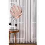Evdepo Home Ekstraforlu Keten Tek Kanat 100x260 cm Tül Perde