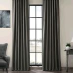 Evdepo Home Karartma Blackout Pilesiz Koyu Gri 270x250 cm Fon Perde