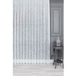 Evdepo Home Keten Çizgili 1-2.5 Normal Pileli Kırık Beyaz 190x200 cm Tül Perde