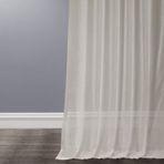 evdepohome Kullanıma Hazır Orabel Düz Keten Normal Pile Tül Perde Pudra 300 x 250 cm