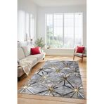 Evdeya 3D Dijital Baskılı Kaymaz Taban Yıkanabilir Modern Yolluk Koridor Mutfak Salon Halısı MODERN-39, Gold, 100 x 250
