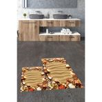 Evdeya 3D Dijital Yıkanabilir Kaymaz Modern Desen İkili Banyo Halısı Paspas Klozet Takımı KLOZET-47, Çok Renkli, 40 x 60