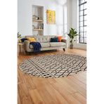 Evdeya 3D Kilim Desen Özel Tasarım Dijital Kaymaz Taban Yıkanabilir Oval Yolluk Salon Halısı O-MODERN-84, Kahverengi, 180 x 300