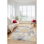 Evdeya Baskılı Kaymaz Taban Yıkanabilir Koridor Halısı Mutfak Halısı Salon Halısı MODERN-45, Krem Rengi, 80 x 300