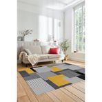 Evdeya Baskılı Kaymaz Taban Yıkanabilir Koridor Halısı Mutfak Halısı Salon Halısı MODERN-47, Çok Renkli, 180 x 280