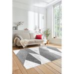 Evdeya Baskılı Kaymaz Taban Yıkanabilir Modern Koridor Halısı Mutfak Halısı Salon Halısı MODERN-54, Beyaz, 180 x 280