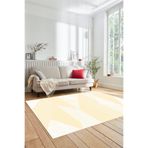 Evdeya Baskılı Kaymaz Taban Yıkanabilir Modern Koridor Halısı Mutfak Halısı Salon Halısı MODERN-54, Krem Rengi, 80 x 300
