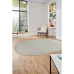 Evdeya Dijital Baskı Kaymaz Taban Yıkanabilir Sade Desen Oval Yolluk Koridor Salon Halısı O-SADE-47, Krem Rengi, 80 x 250