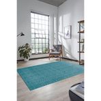 Evdeya Dijital Baskı Kaymaz Taban Yıkanabilir Sade Desen Yolluk Mutfak Koridor Salon Halısı SADE-47, Mavi, 60 x 150