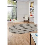Evdeya Dijital Baskı Kaymaz Taban Yıkanabilir Sade Düz Oval Yolluk Koridor Salon Halısı O-SADE-49, Bej, 100 x 150
