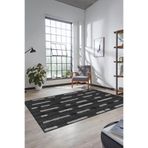 Evdeya Dijital Baskı Kaymaz Taban Yıkanabilir Sade Düz Yolluk Mutfak Koridor Salon Halısı SADE-49, Antrasit, 180 x 300