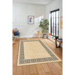 Evdeya Dijital Baskılı Kaymaz Taban Yıkanabilir Jüt Hasır Desen Üçlü Yatak Odası Takımı JÜT-09, Krem Rengi, 40 x 60