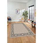 Evdeya Dijital Baskılı Kaymaz Taban Yıkanabilir Jüt Hasır Desen Üçlü Yatak Odası Takımı JÜT-19, Krem Rengi, 160 x 230