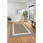 Evdeya Dijital Baskılı Kaymaz Taban Yıkanabilir Jüt-Hasır Görünümlü Mutfak Yolluk Salon Halısı JÜT-01, Beyaz, 80 x 250