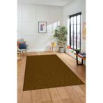 Evdeya Dijital Baskılı Kaymaz Taban Yıkanabilir Kilim Desen Yolluk Mutfak Salon Halısı SADE-02, Kahverengi, 40 x 60