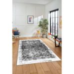 Evdeya Dijital Baskılı Kaymaz Taban Yıkanabilir Sade Modern Yolluk Mutfak Salon Halısı MODERN-04, Beyaz, 120 x 180