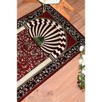 Evdeya Dijital Baskılı Yıkanabilir Camii Motifli Hediyelik Namazlık Seccade 70x130cm SECCADE-34, Kırmızı, 70 x 140