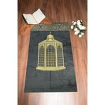 Evdeya Dijital Baskılı Yıkanabilir Hediyelik Şık Namaz Halısı Seccade 70x130 SECCADE-41, Gri, 70 x 140