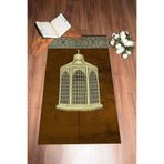 Evdeya Dijital Baskılı Yıkanabilir Hediyelik Şık Namaz Halısı Seccade 70x130 SECCADE-41, Kahverengi, 70 x 140