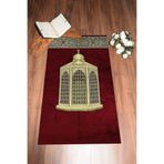 Evdeya Dijital Baskılı Yıkanabilir Hediyelik Şık Namaz Halısı Seccade 70x130 SECCADE-41, Kırmızı, 70 x 140
