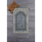 Evdeya Dijital Baskılı Yıkanabilir Kaliteli Şık Namazlık Seccade 70x130 cm SECCADE-09, Gri, 70 x 130