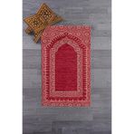 Evdeya Dijital Baskılı Yıkanabilir Kaliteli Şık Namazlık Seccade 70x130 cm SECCADE-09, Kırmızı, 70 x 130