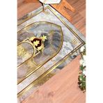 Evdeya Dijital Baskılı Yıkanabilir Mermer Desen Hediyelik Namazlık Seccade 70x130 SECCADE-36, Altın, 70 x 140