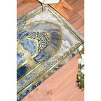 Evdeya Dijital Baskılı Yıkanabilir Mermer Desen Hediyelik Namazlık Seccade 70x130 SECCADE-36, Mavi, 70 x 140