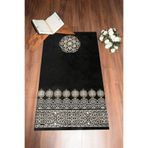 Evdeya Dijital Baskılı Yıkanabilir Motifli Hediyelik Namaz Halısı Seccade 70x130 SECCADE-44, Siyah, 70 x 130