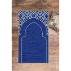 Evdeya Dijital Baskılı Yıkanabilir Motifli Namazlık Seccade 70x130 cm SECCADE-15, Mavi, 70 x 130