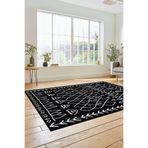 Evdeya İskandinav Desen Dijital Kaymaz Taban Yıkanabilir Mutfak Koridor Salon Halısı İSKANDİNAV-19, Antrasit, 100 x 250